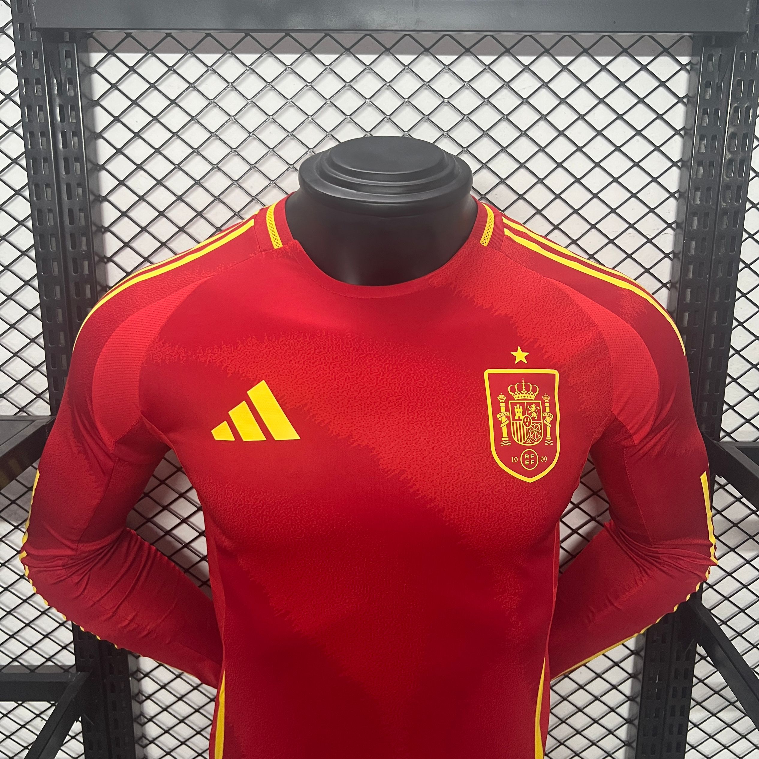 Spain 2024 Home Stadium Long Sleeve Jersey - Player Version - JerseysGala