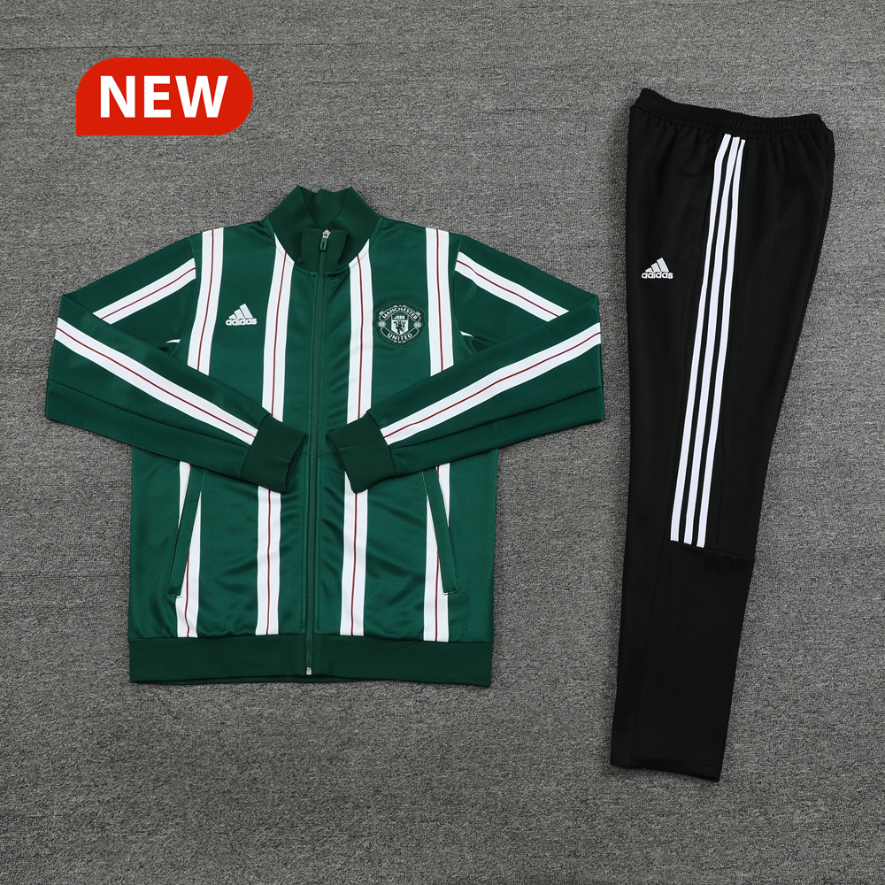 Manchester United 23-24 Jacket Training Tracksuit - Green - JerseysGala
