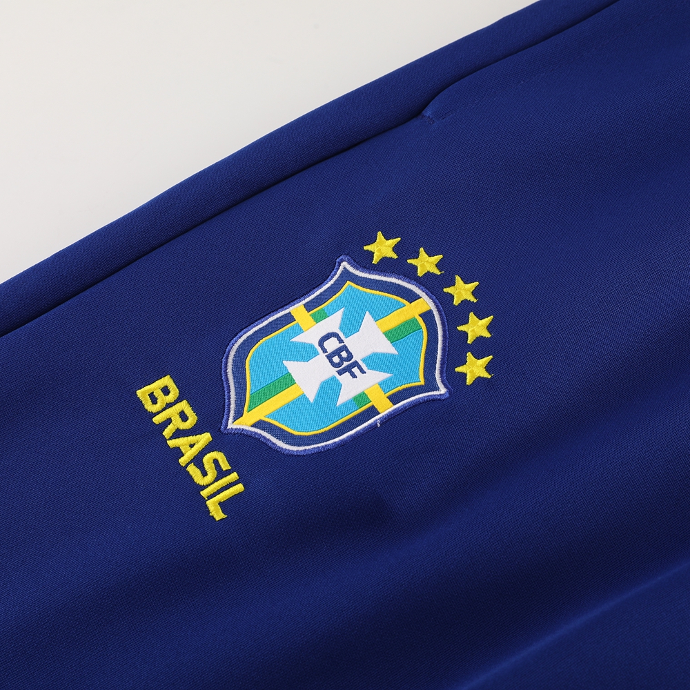 Brazil 23-24 Jacket Training Tracksuit - Blue - JerseysGala
