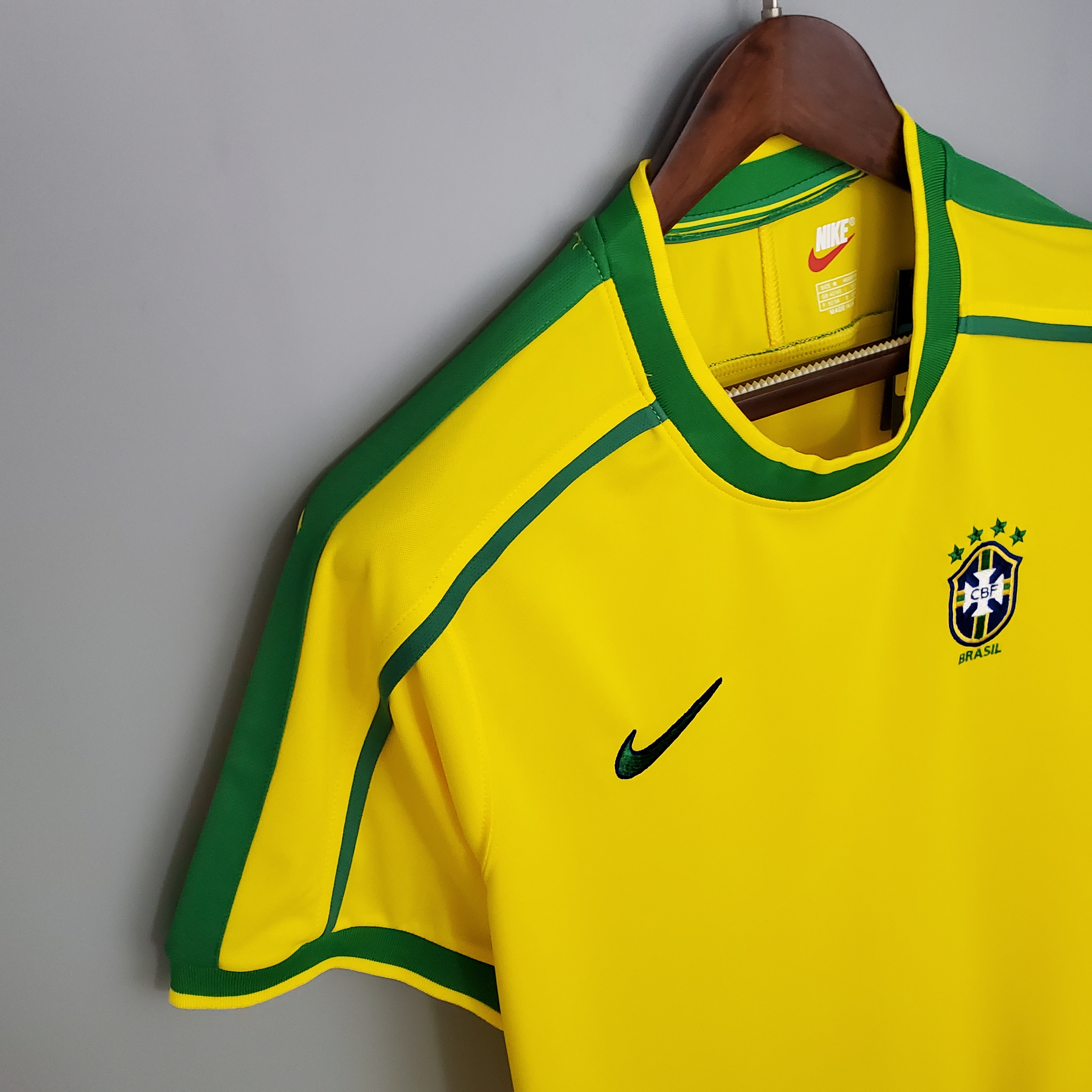Retro Brazil 1998 Home Stadium Jersey - JerseysGala