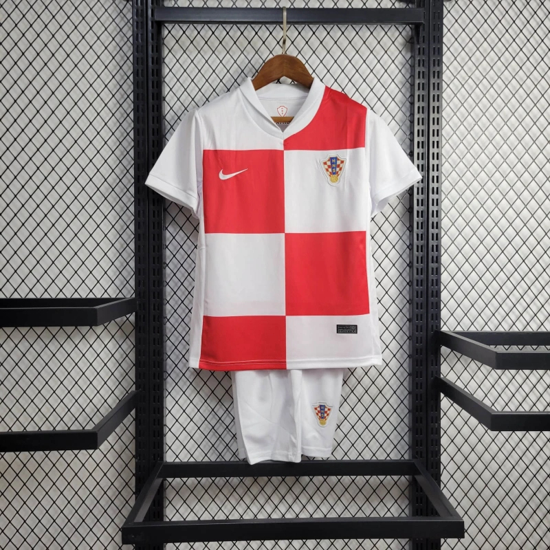 Croatia 2024 Home Stadium Kids Kit - JerseysGala