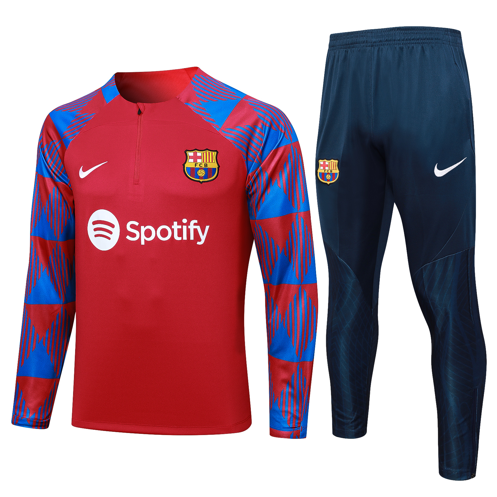B.A.R.S.A 23-24 Kids Long Sleeve Training Set Red - JerseysGala