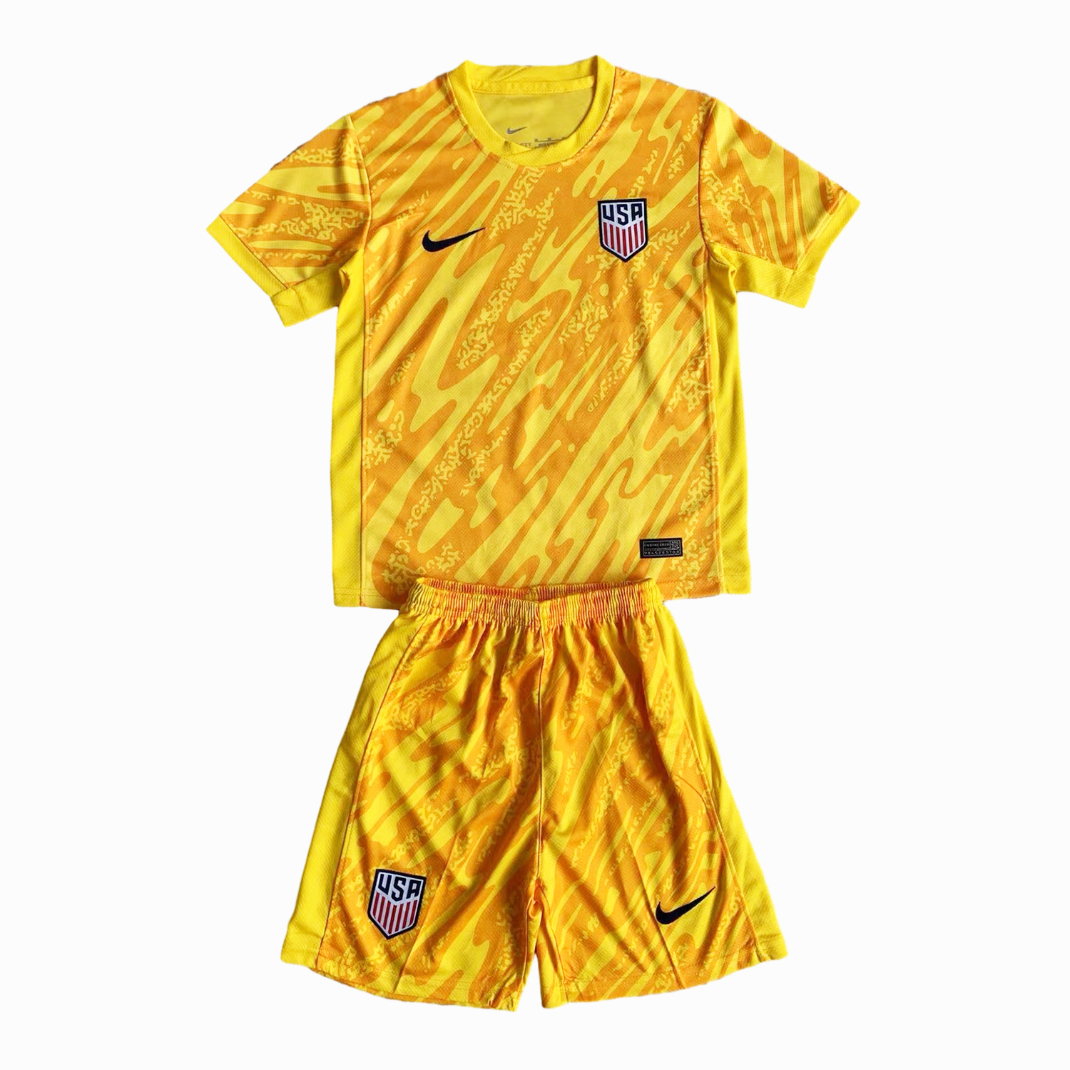 United States USA 2024 Goalkeeper Kids Kit - Yellow - JerseysGala