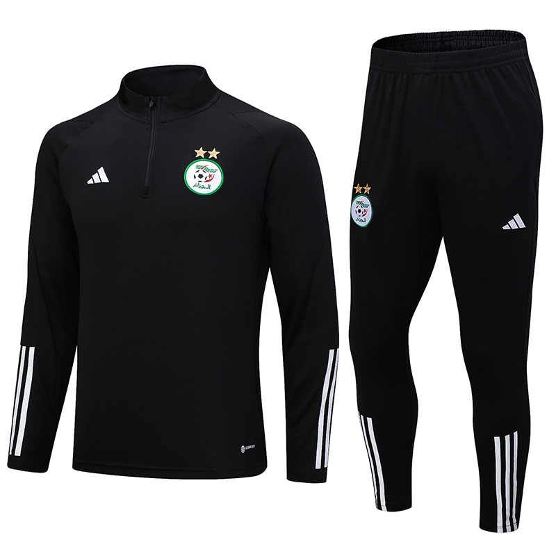 Algeria Olympic TEAM 23-24 Long Sleeve Training Set -Black - JerseysGala
