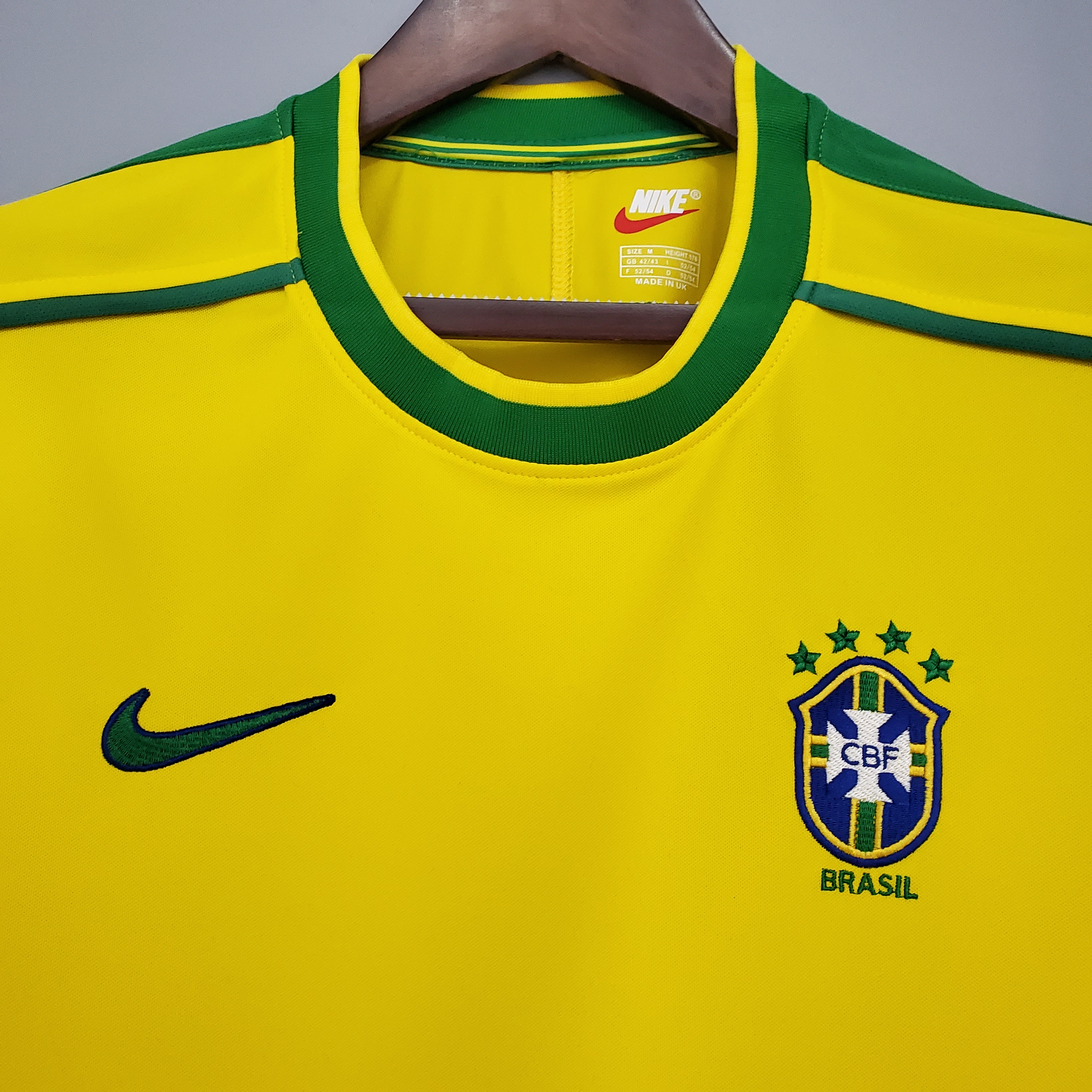 Retro Brazil 1998 Home Stadium Jersey - JerseysGala