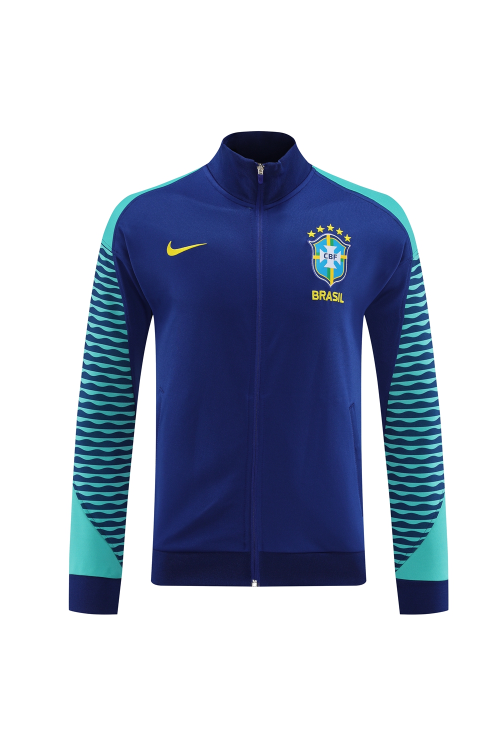 Brazil 23-24 Jacket Training Tracksuit - Blue - JerseysGala