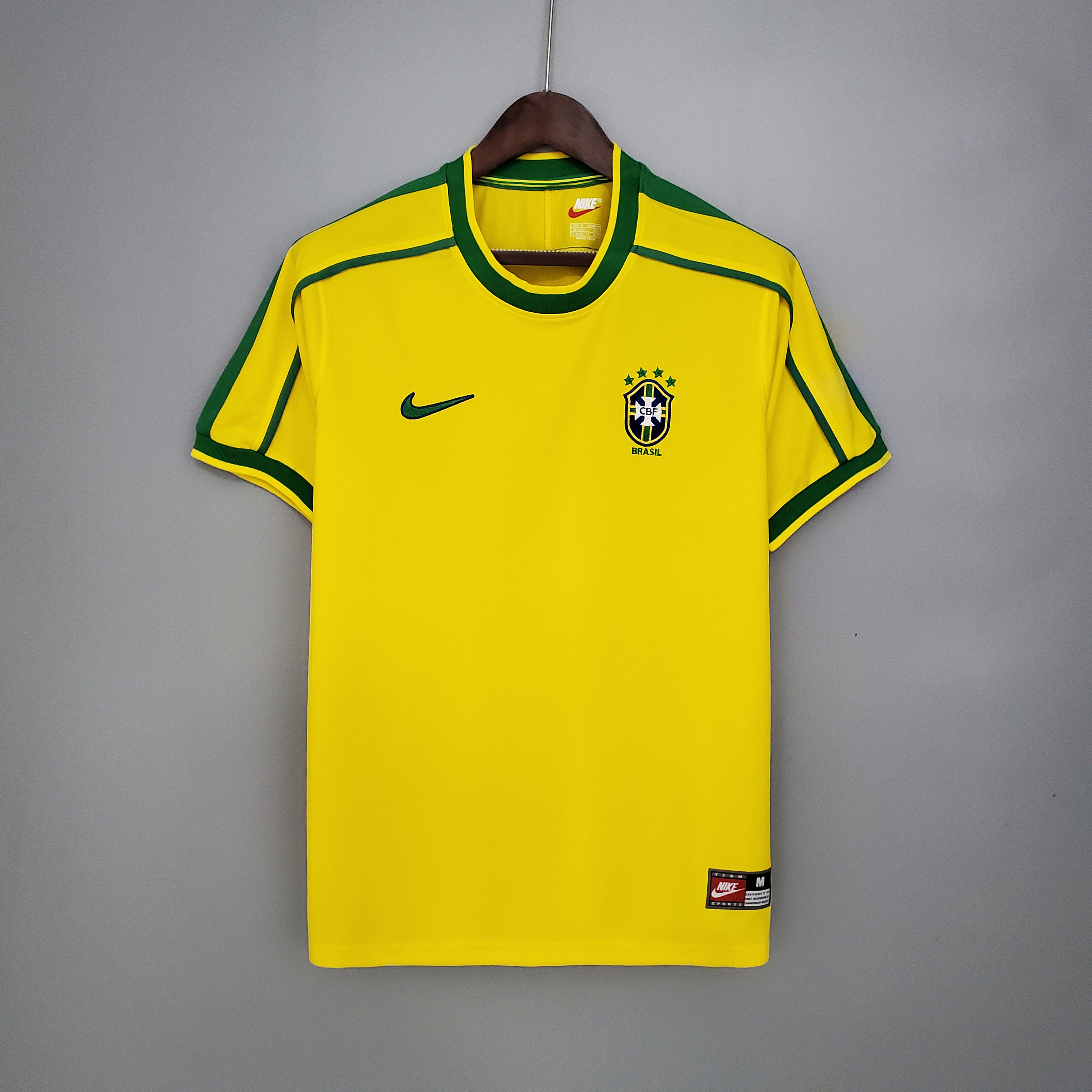 Retro Brazil 1998 Home Stadium Jersey - JerseysGala