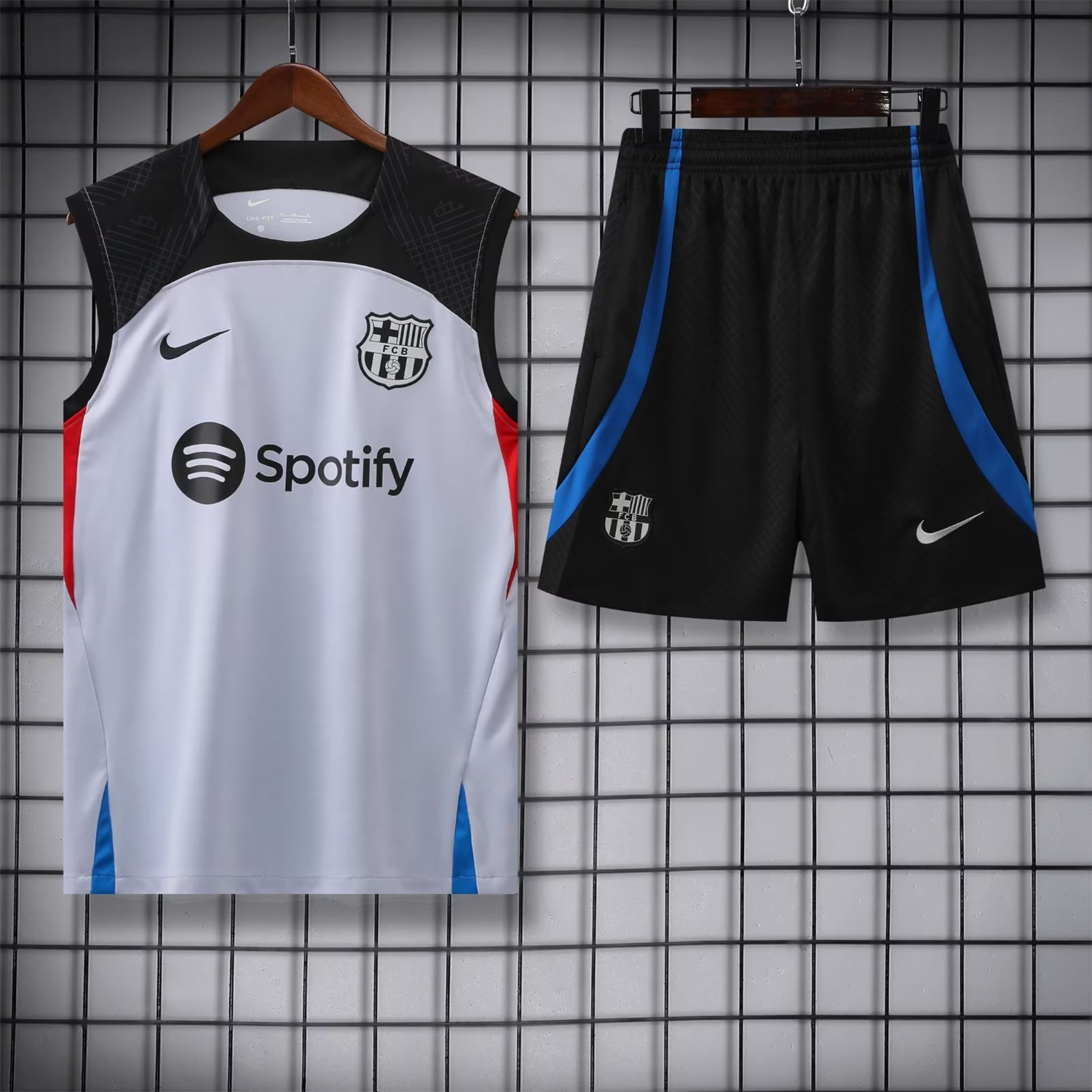 B.A.R.S.A 23-24 Grey Player Vest Training Set - JerseysGala