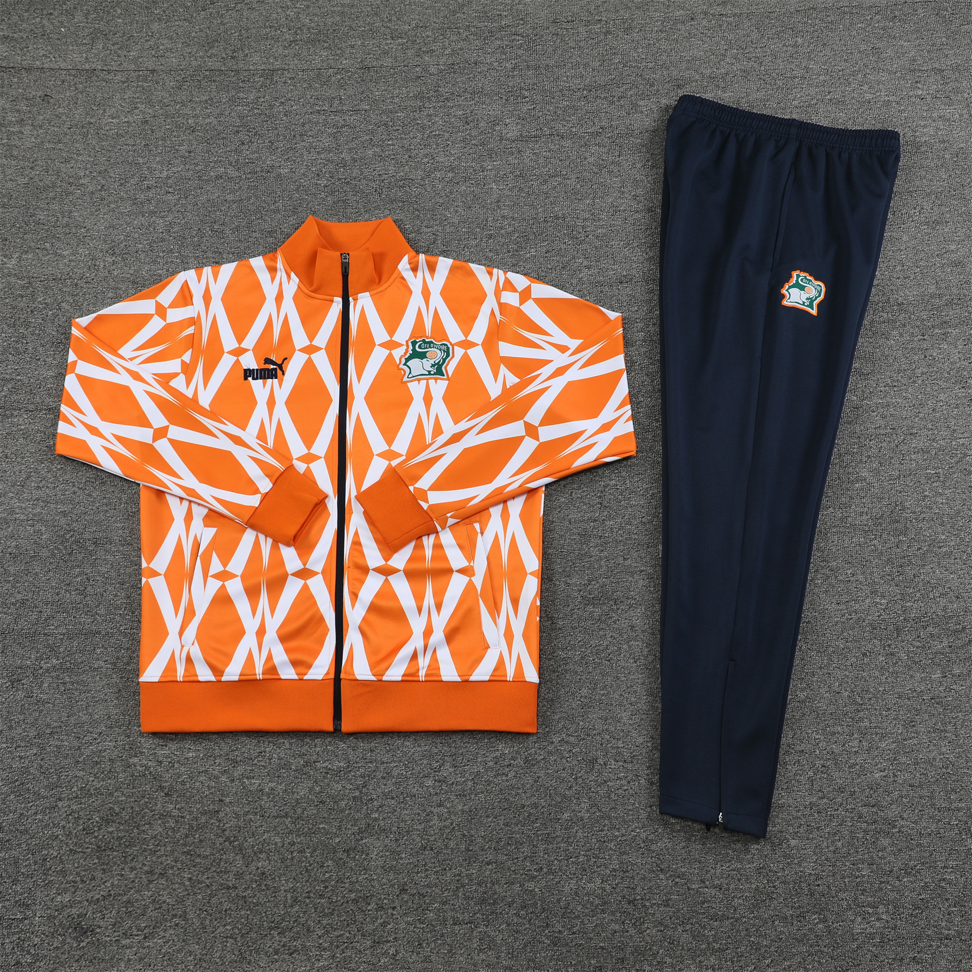 Cote d'Ivoire 23-24 Jacket Training Tracksuit - Orange - JerseysGala