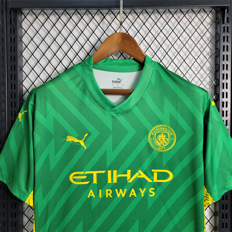 Manchester City 23-24 Green Goalkeeper Jersey - Fans Version - JerseysGala