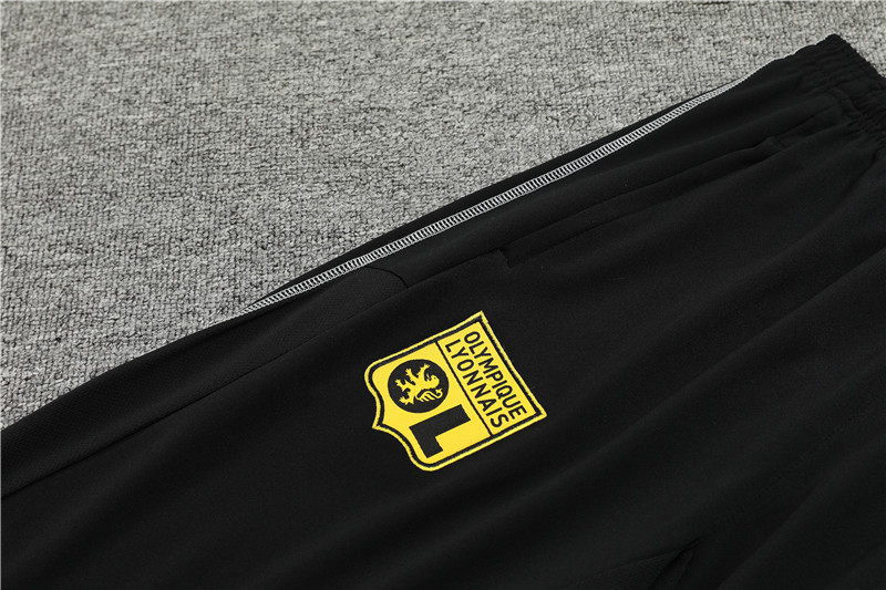 Lyon 23-24 Kids Long Sleeve Training Set Black - JerseysGala
