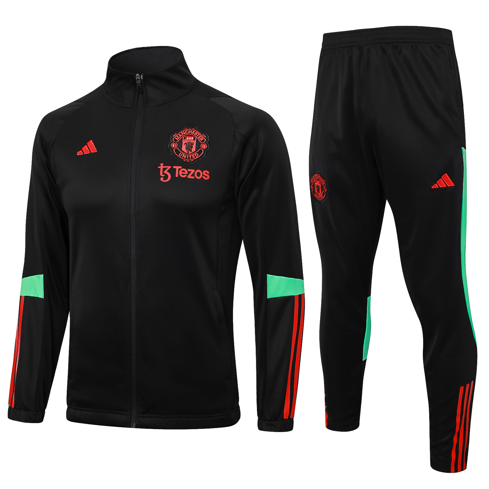 Manchester United 23-24 Jacket Training Tracksuit -Black - JerseysGala