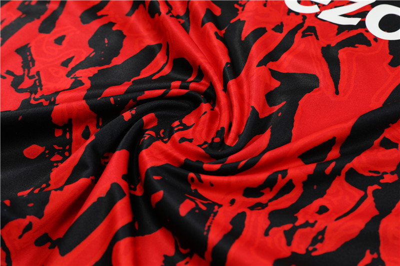 Manchester United 23-24 Long Sleeve Training Set -Red Camouflage - JerseysGala