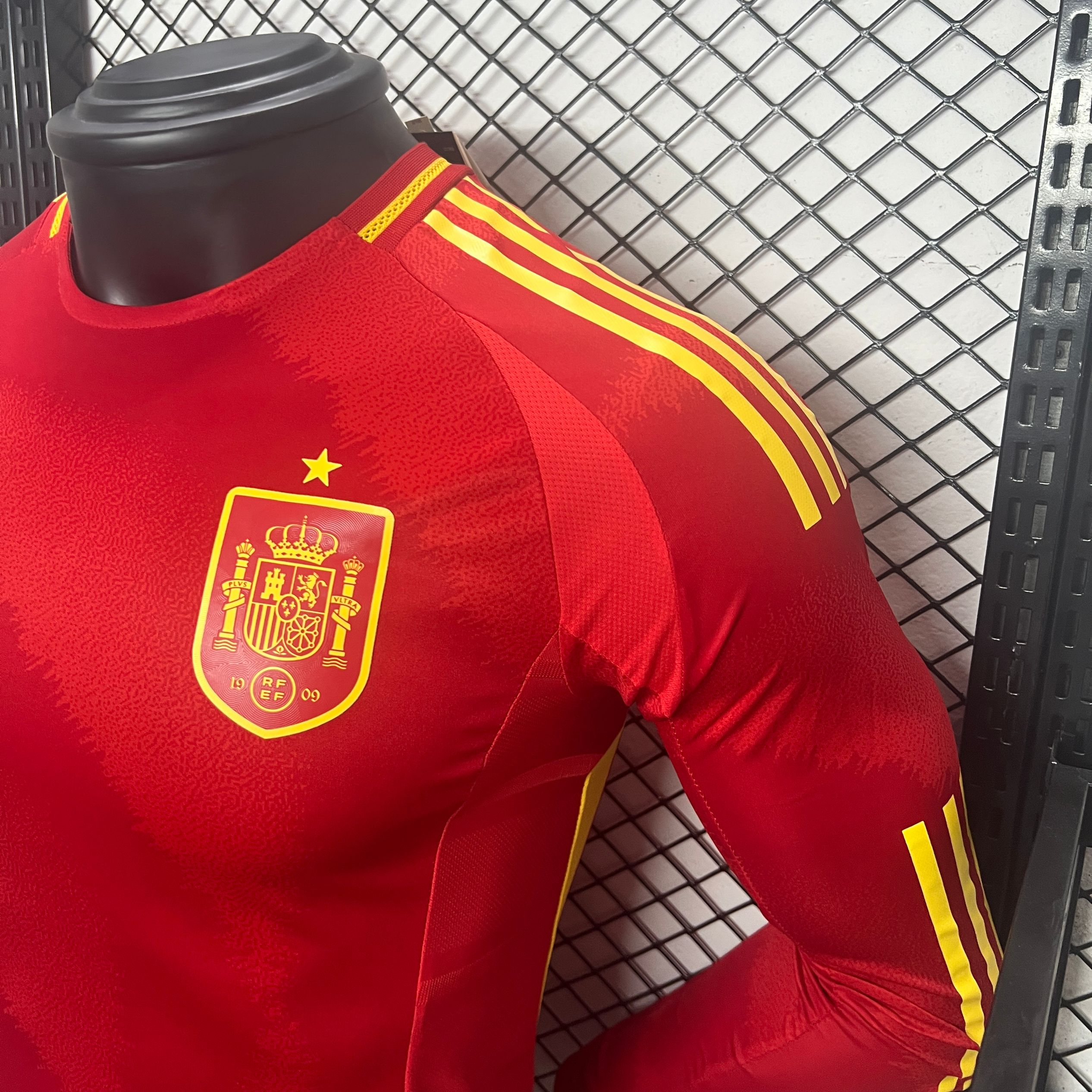 Spain 2024 Home Stadium Long Sleeve Jersey - Player Version - JerseysGala