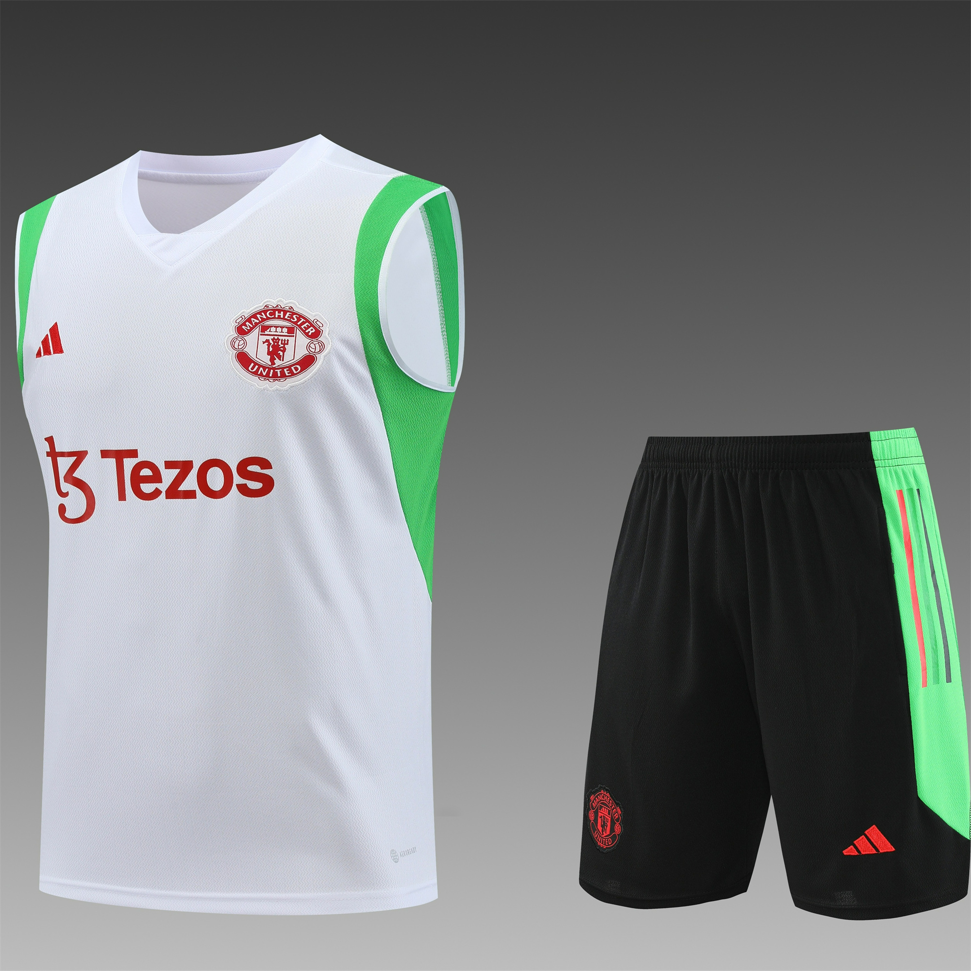 Manchester United 23-24 Vest Training Set White - JerseysGala