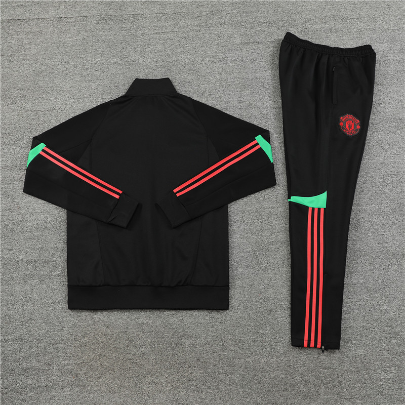 Manchester United 23-24 Jacket Training Tracksuit - Black - JerseysGala