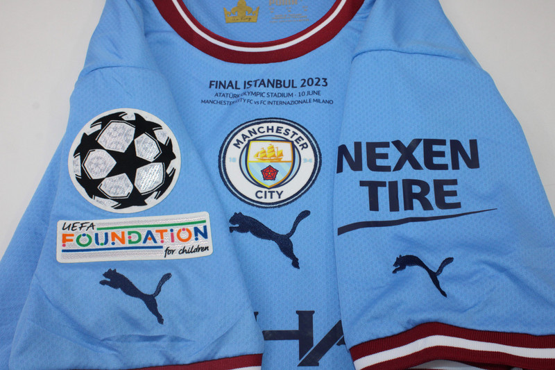 Manchester City 22/23 Home Jersey & Final - Player Version - JerseysGala