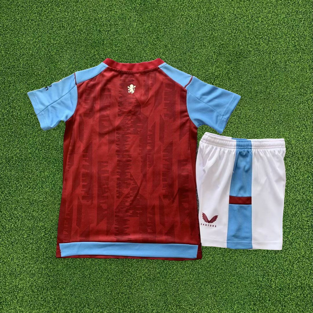 Aston Villa 23-24 Home Kids Kit - JerseysGala