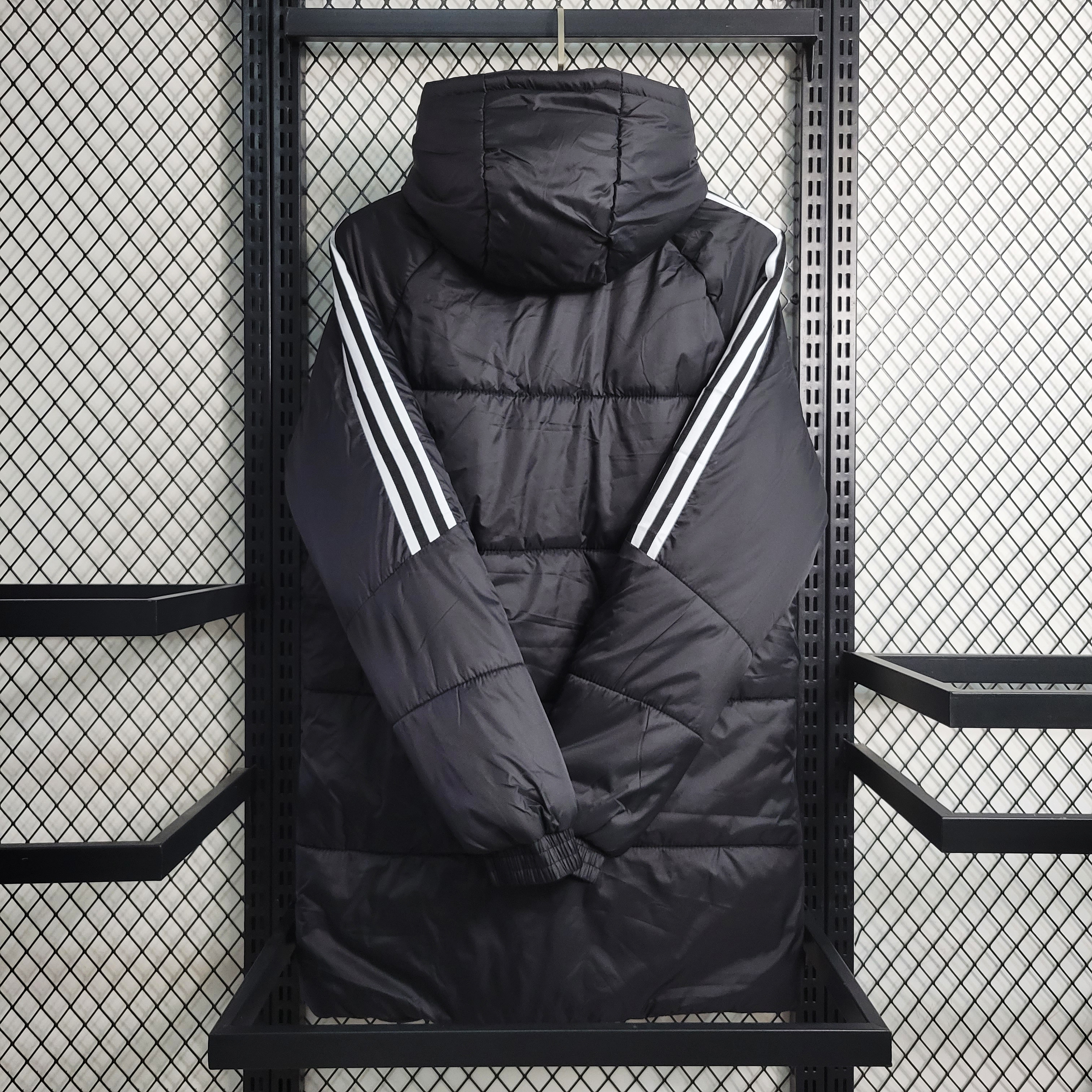 Flamengo 23-24 Men's Hooded Thermal Cotton Jacket - Black - JerseysGala