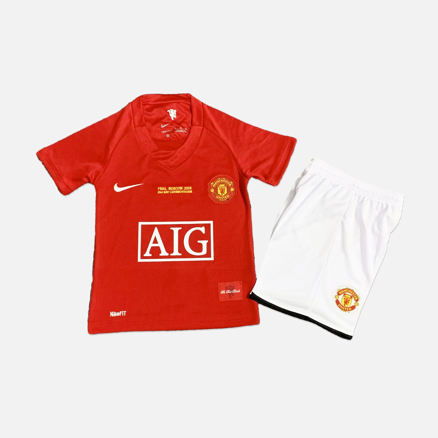 Manchester United Retro 2007-08 Home Stadium Kids Kit - JerseysGala