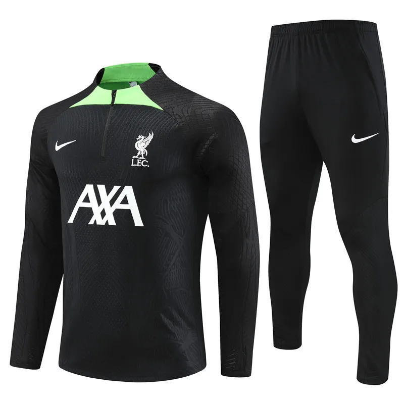 23-24 Liverpool Black Long Sleeve Training Set - JerseysGala