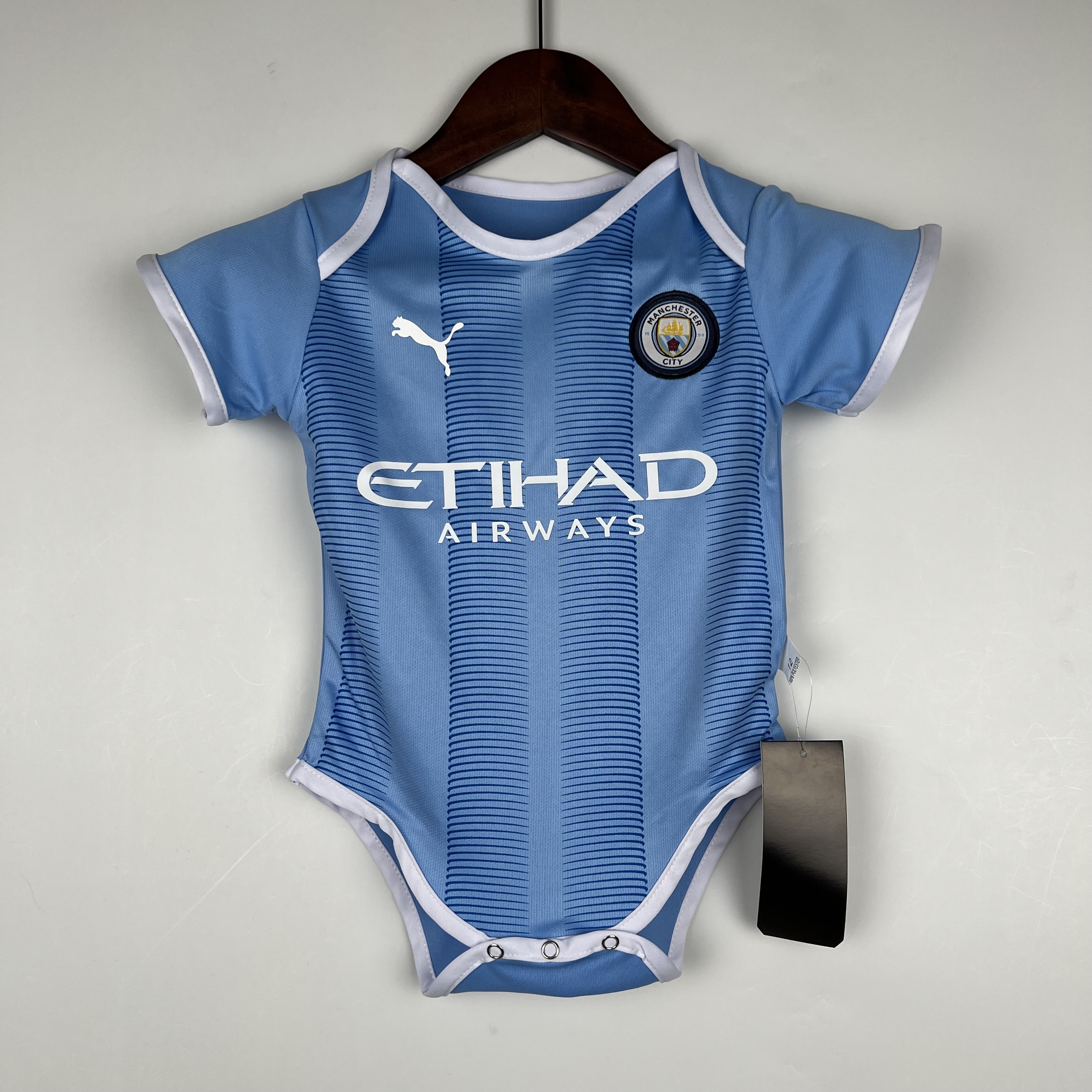 Manchester City 23-24 Home Stadium Baby Crawling Suit - JerseysGala