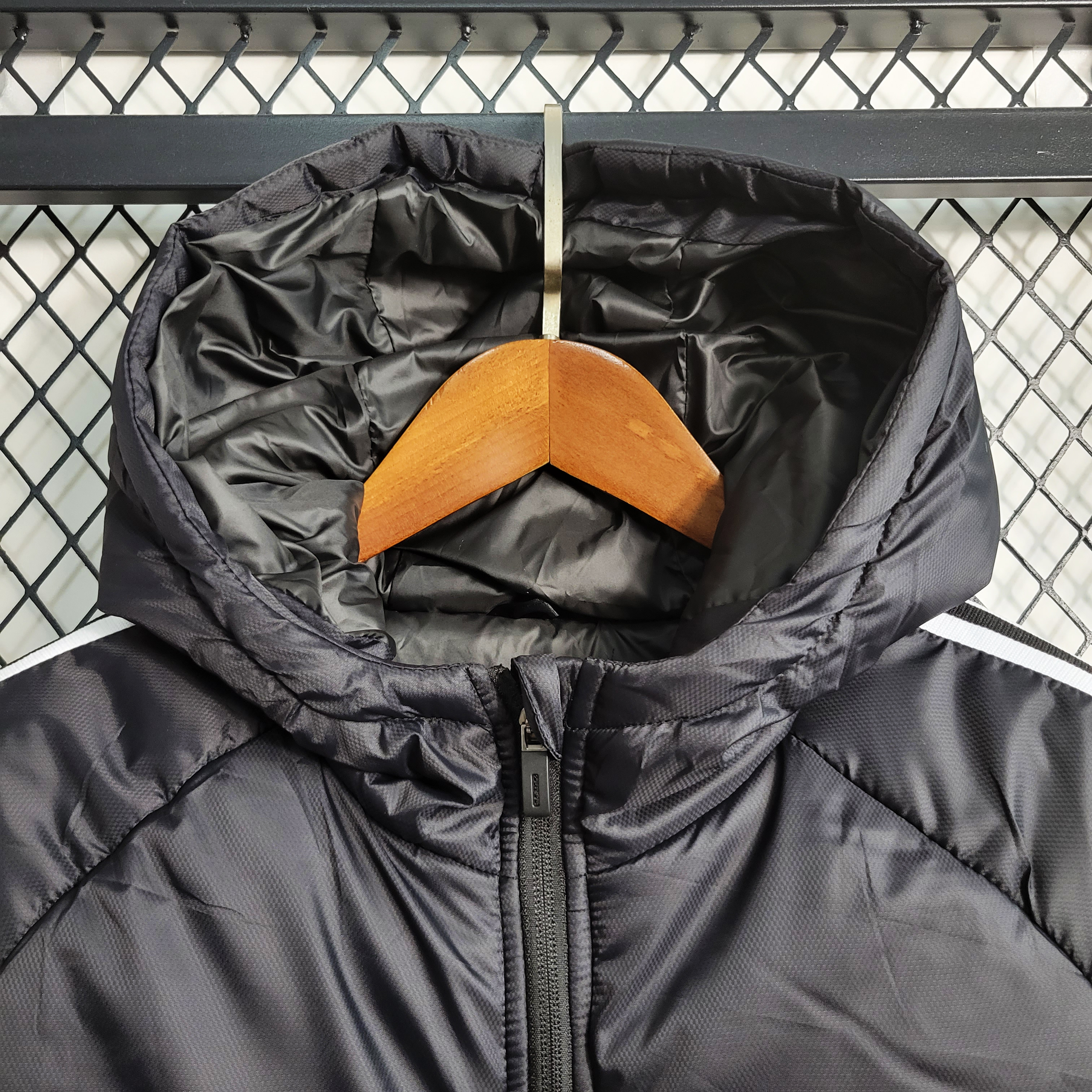 Flamengo 23-24 Men's Hooded Thermal Cotton Jacket - Black - JerseysGala