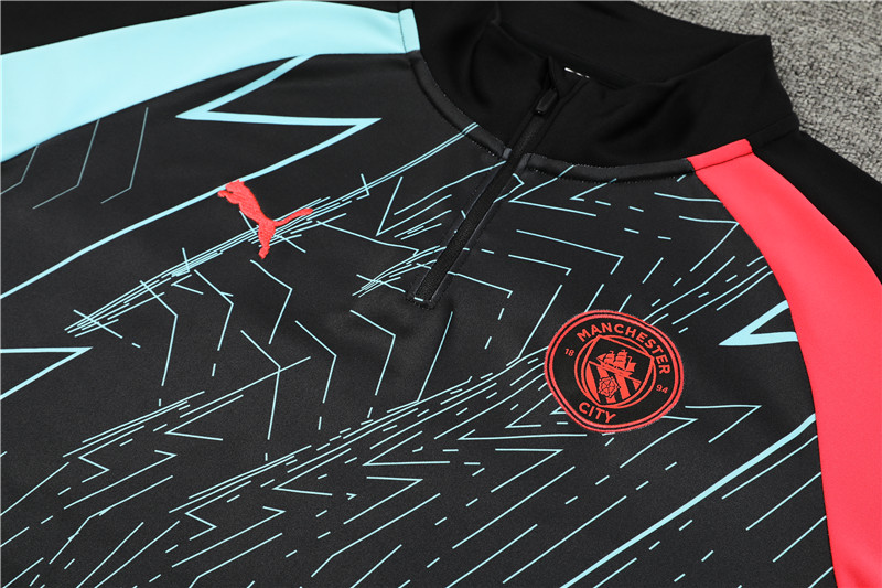 Manchester City 23-24 Long Sleeve Training Set -Black Camouflage - JerseysGala