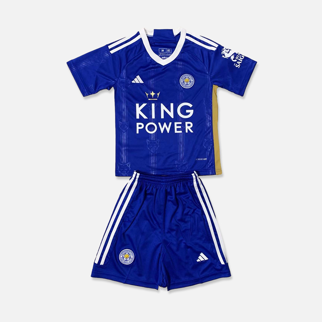 Leicester City 23-24 Home Stadium Men's Adult Jersey Set - Fans Version - JerseysGala