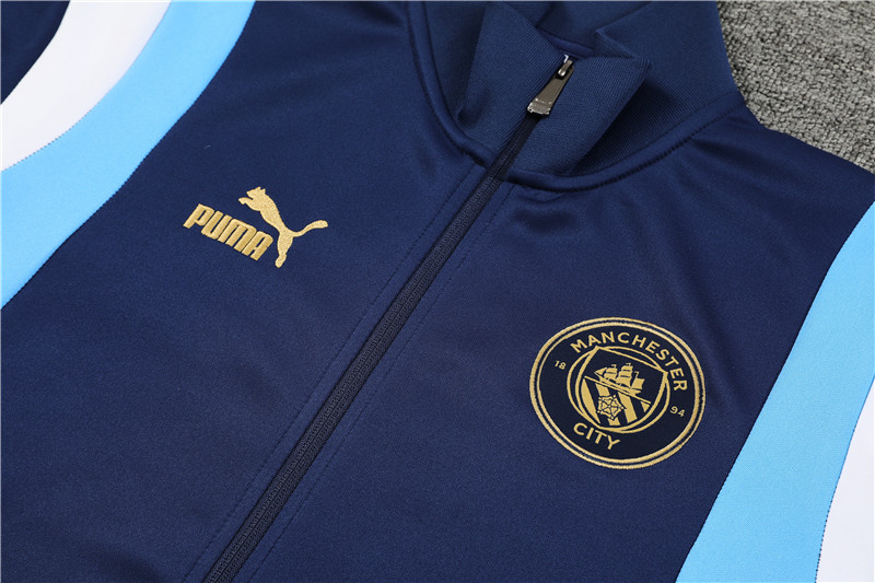 Manchester City 23-24 Jacket Training Tracksuit - Blue - JerseysGala
