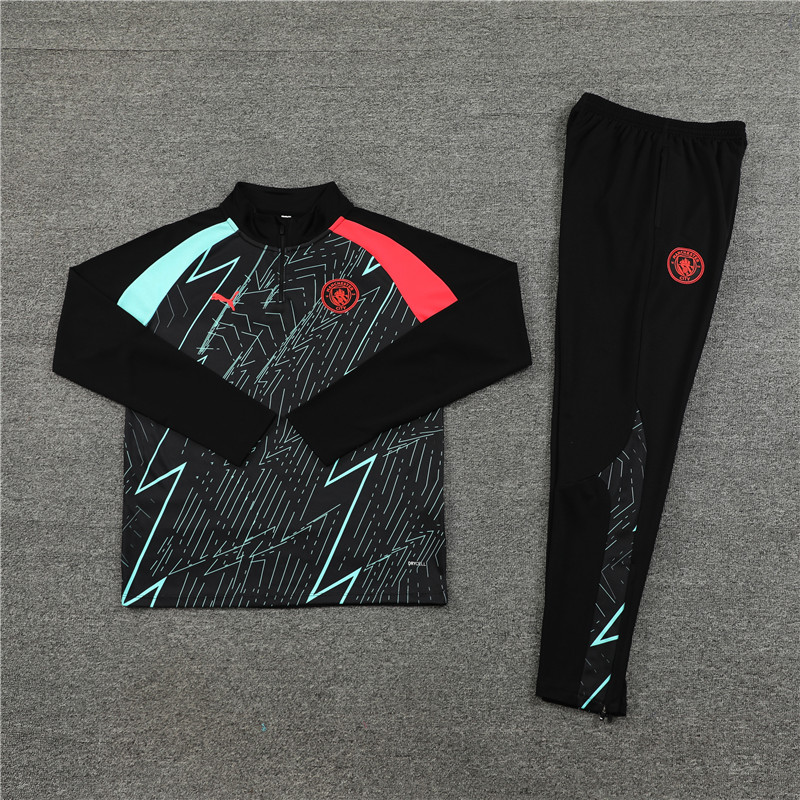 Manchester City 23-24 Long Sleeve Training Set -Black Camouflage - JerseysGala
