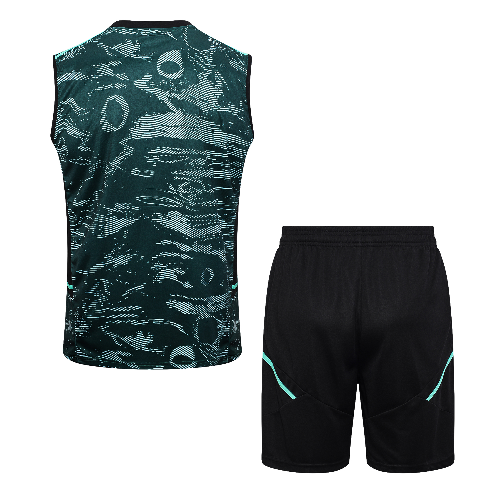 23-24 Real Madrid Green Training Vest Suit - JerseysGala