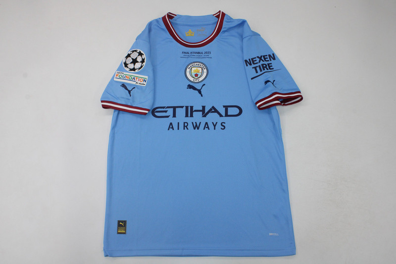 Manchester City 22/23 Home Jersey & Final - Player Version - JerseysGala
