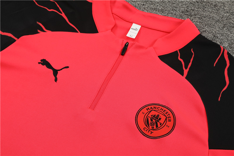 Manchester City 23-24 Kids Long Sleeve Training Set Orange - JerseysGala