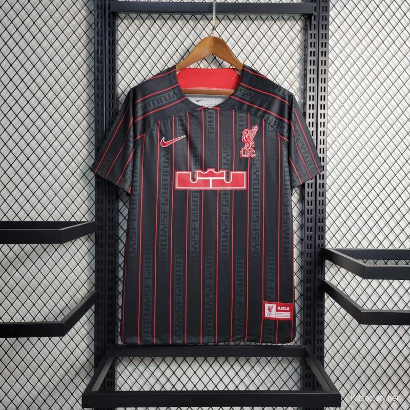 23-24 Liverpool x LeBron James Black Jersey - Fans Version - JerseysGala