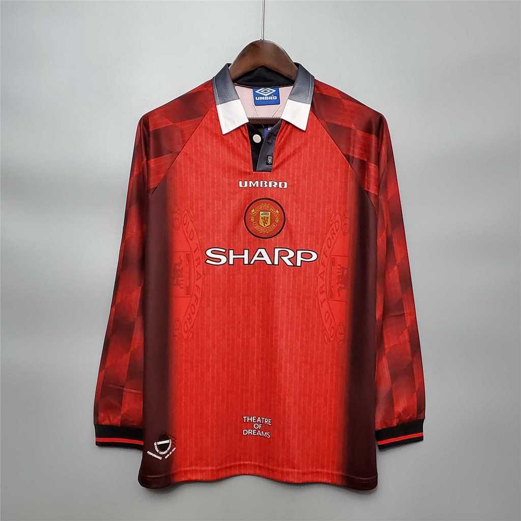 Manchester United Retro 96-97 Home Long Sleeve Jersey - JerseysGala