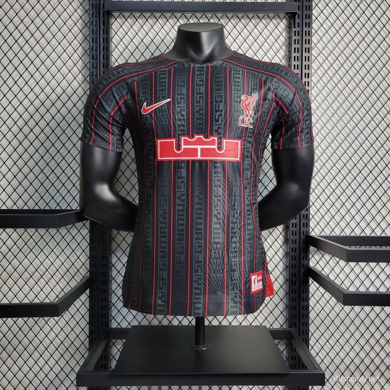 23/24 Liverpool x Lebron Black Jersey - Player Version - JerseysGala
