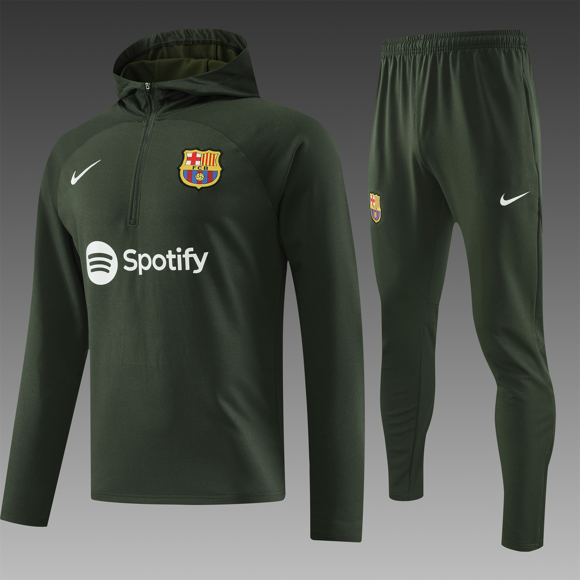 B.A.R.S.A 23-24 Men's Training Hoodie + Pants - Green - JerseysGala