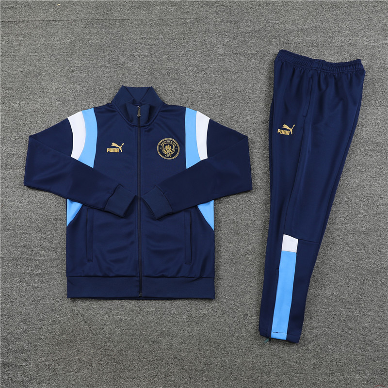 Manchester City 23-24 Jacket Training Tracksuit - Blue - JerseysGala