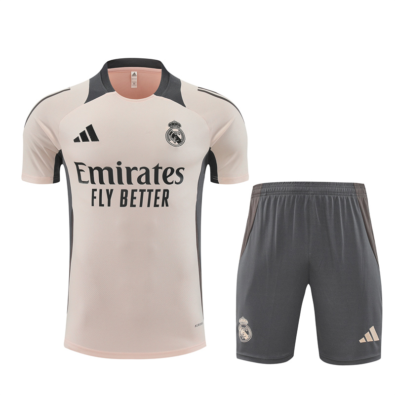 Real Madrid 24-25 Kids Short-Sleeve Training Set - Apricot - JerseysGala