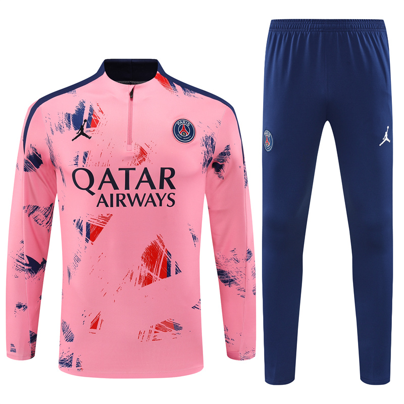 Paris Saint-Germain PSG 24-25 Kids Long Sleeve Training Set - Pink - JerseysGala