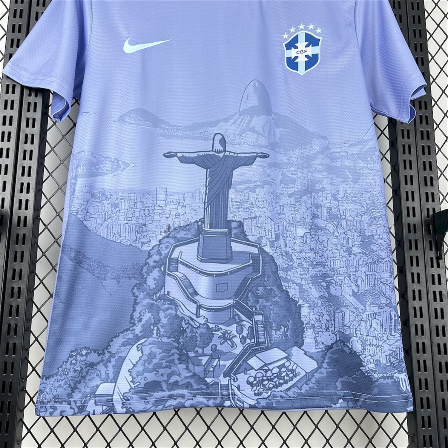 Brazil 25-26 Light Purple Jesus Statue Special Jersey - Fans Version - JerseysGala