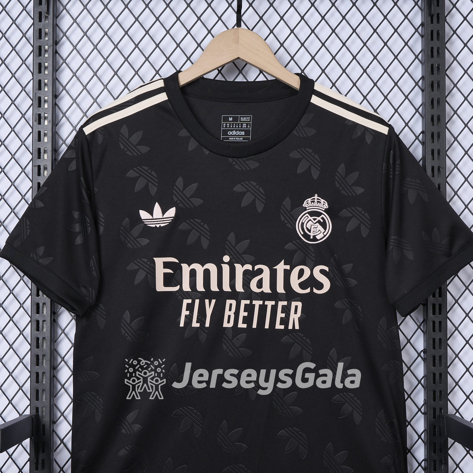 Real Madrid 24-25 Trefoil Black Jersey - Fans Version - JerseysGala