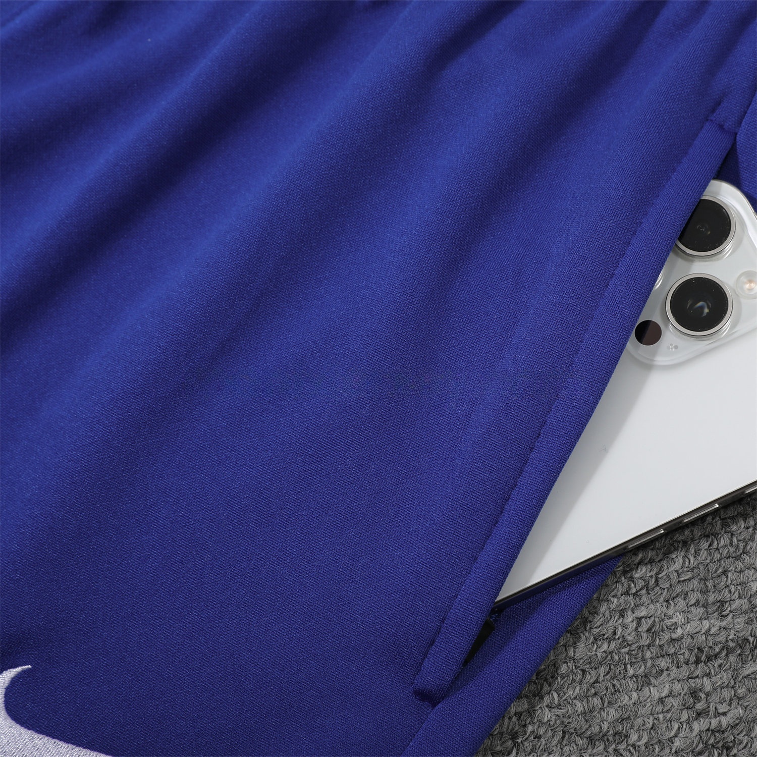 France 25-26 POLO Short-Sleeve Training Set - White Top and Blue Pants - JerseysGala