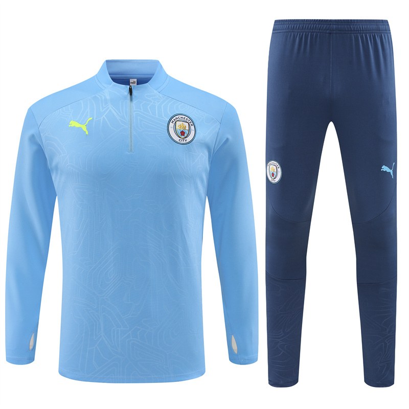 Manchester City 24-25 Long Sleeve Training Set - Light Blue - JerseysGala