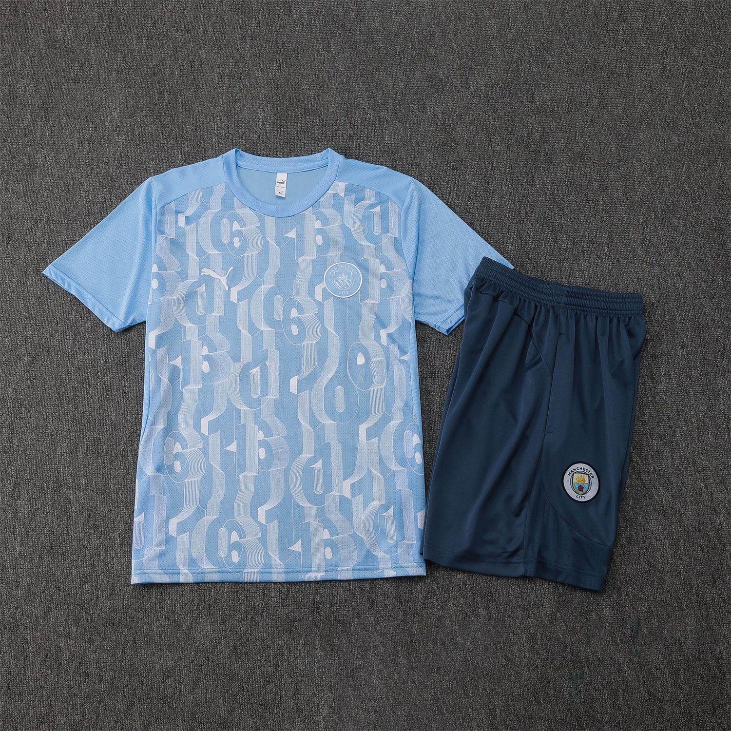Manchester City 24-25 Short-Sleeve Training Set - Light Blue - JerseysGala
