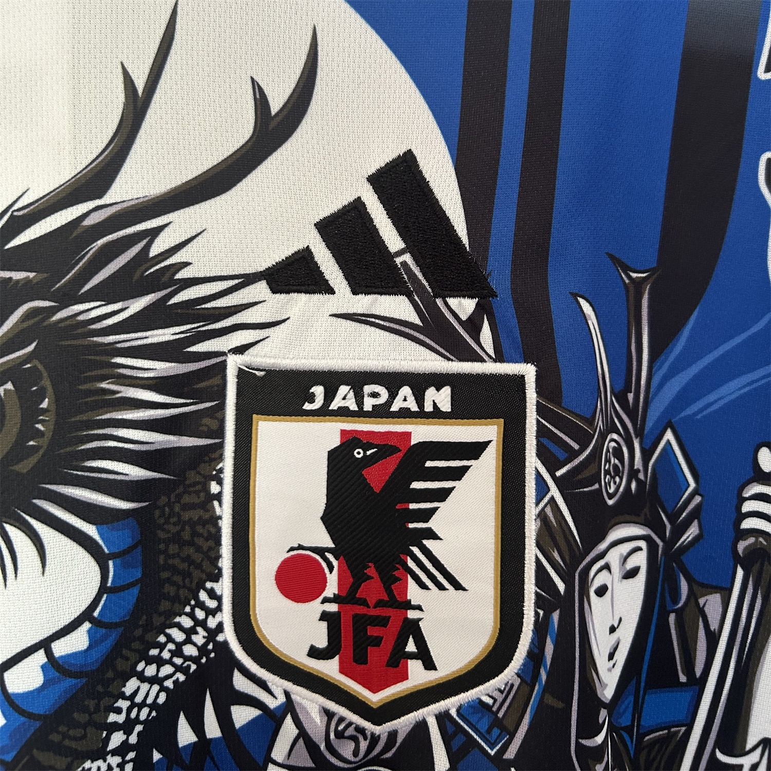 Japan 25-26 Two Blue Warriors And A Dragon Under The Moon Blue Special Jersey - Fans Version - JerseysGala
