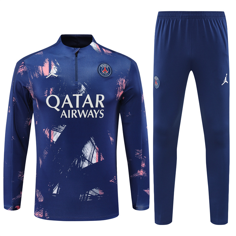 Paris Saint-Germain PSG 24-25 Long Sleeve Training Set - Royal Blue - JerseysGala