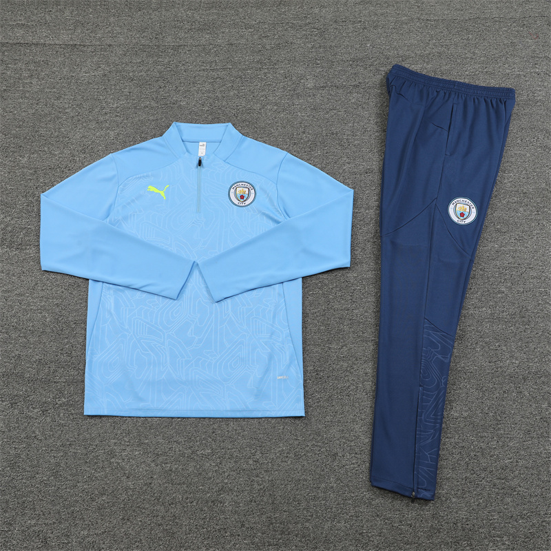 Manchester City 24-25 Long Sleeve Training Set - Light Blue - JerseysGala