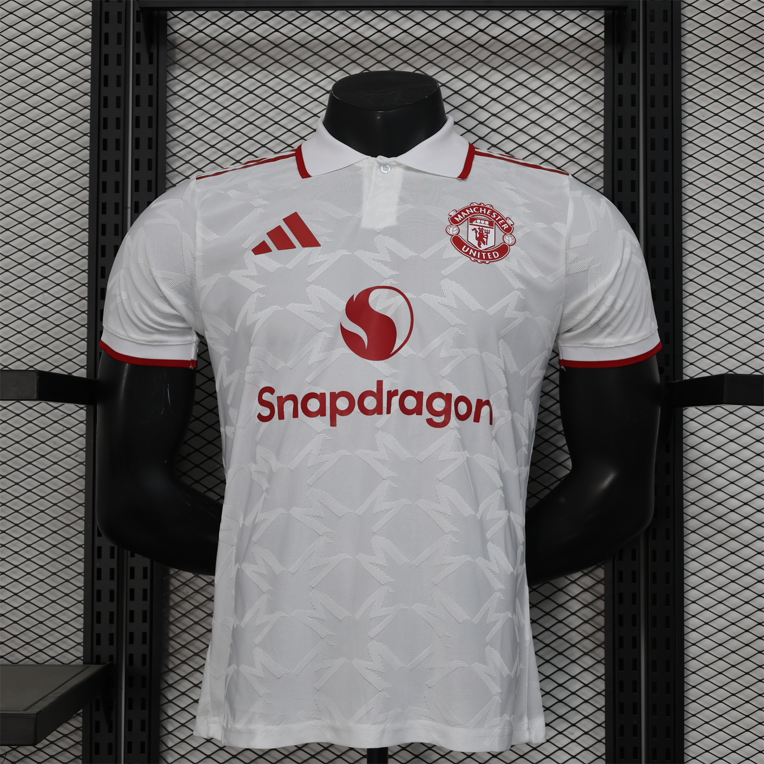 Manchester United 24-25 White POLO Jersey - Player Version - JerseysGala